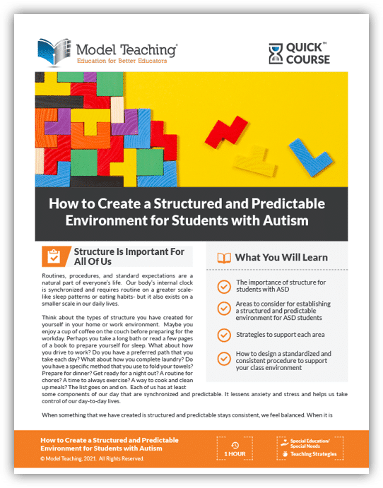 How to Create a Structured and Predictable Environment for Students ...