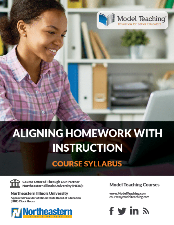 Aligning Homework with Instruction-NEIU - Model Teaching