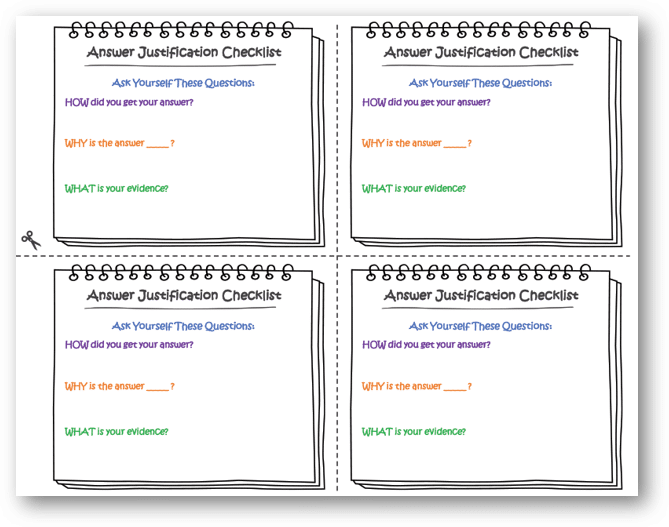 Answer Justification Checklist